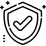 Shield with checkmark icon.
